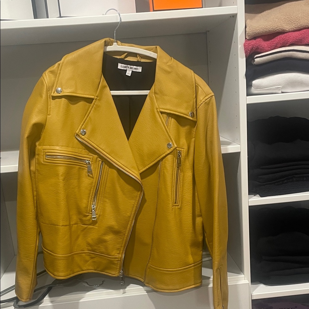 Elizabeth and James Yellow Leather Jacket
